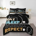thumbnail image 2 of Erosebridal Baseball Bedding ToddlerComforter Set for Teens, Softball Print Down Comforter, Retro Sports Decor, Reversible, 2 of 8