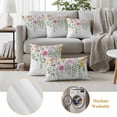 thumbnail image 6 of Spring Flowers Outdoor Waterproof Pillow Covers, Colorful Botanical Floral Leaves Vines Decorative Square Throw Pillowcase Sofa Cushion Sham for Patio/Couch/Chair, 16"x16" 2 Pack, 6 of 8