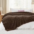 thumbnail image 2 of Manta Bedsure GentleSoft King Size Marrón Oscuro 274x229 cm, 2 of 7