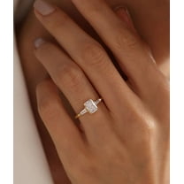 vylahjewellery 2 Ct Radiant Cut Moissanite Diamond Ring Handmade Jewelry Plated White Gold Personalized Three Stone Wedding Ring