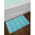 thumbnail image 2 of Abstract Bath Mat, Flower Style Star Like Shapes Art Deco Illustration, Plush Bathroom Decor Mat with Non Slip Backing, 29.5" X 17.5", Sky Blue Blue, by Ambesonne, 2 of 2