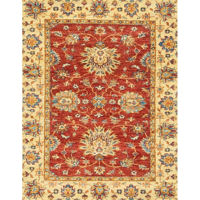 Ahgly Company Tapis d'Intérieur Rectangulaires Abstraits Orientaux Rouges, 6 Pieds x 9 Pieds