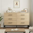 thumbnail image 7 of EastVita 52" Wide 6-Drawer Dresser with R-Shaped Legs, Spacious Wood Grain Storage Chest for Bedroom, Living Room, Entryway, 7 of 7