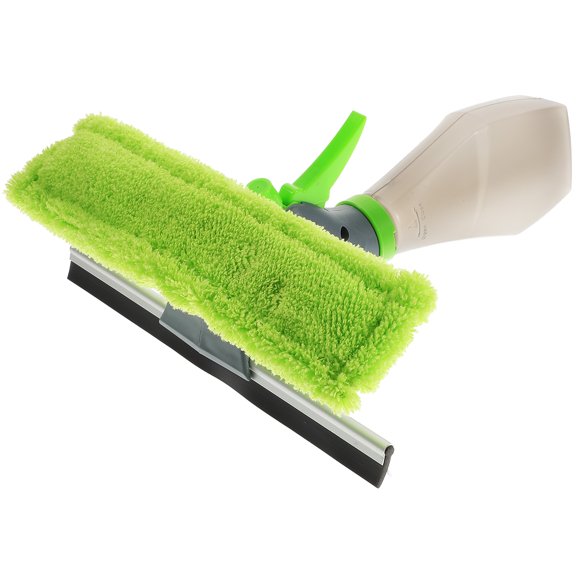 OUNONA 3 in 1 Multipurpose Window Squeegee Cleaner Window Wiper Sprayer Scrubber Cleaning Glass Tool for Home Bathroom Living Room