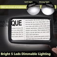 Magnifier Vision 10X Large Lighted Magnifier with Dimmable LED for Low Vision Seniors ...