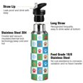 thumbnail image 3 of Yayeee 20oz Insulated Water Bottle Double Wall Stainless Steel with Flip Straw Lid, Christmas Dog Paws Pattern, 3 of 7