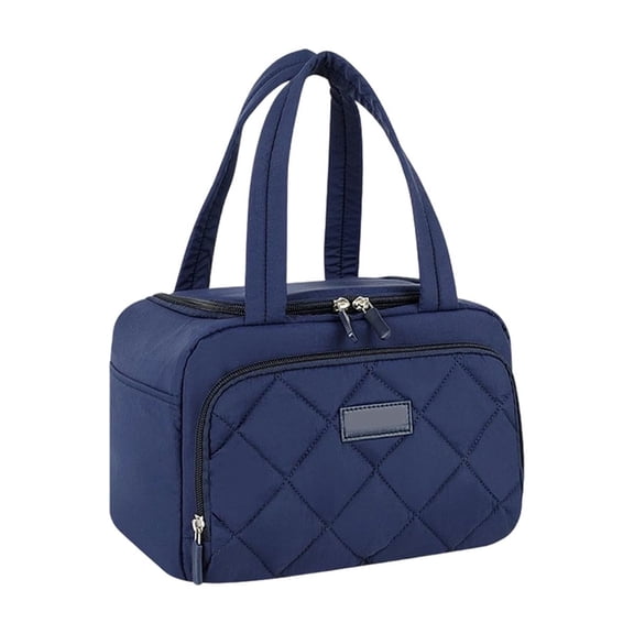 DefiDgd Insulated Lunch Bag,Thickened Waterproof Thermal Cooler Tote with Dual Zippers and Hand Handles,Large Capacity Lunch Container for Office Picnic Camping Travel Daily Use(Navy)