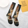 thumbnail image 5 of Salouo Palatial Style Flower Rabbit Print Women's Men's Ankle Socks 1-pack Casual Athletic Socks for Unisex Adult Moisture-Wicking Socks for Daily Wear/Running/Sport, 5 of 8