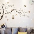 thumbnail image 4 of Flor árbol pájaro jaula DIY pegatinas de pared calcomanías de pared cartel dormitorio pasillo decoración mural decoración Inevent JJ18162-00, 4 of 6