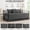 Dark Grey, variant on Diamond Stitch Daybed Bedding Set with Bedskirt and Shams, All Season Cozy Microfiber Filling, Grey