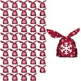 thumbnail image 2 of Bolsa de 50 piezas de golosinas navideñas de Injoyjo, bolsa para galletas y bocadillos para premios en el aula. Copo de nieve rojo, 2 of 9