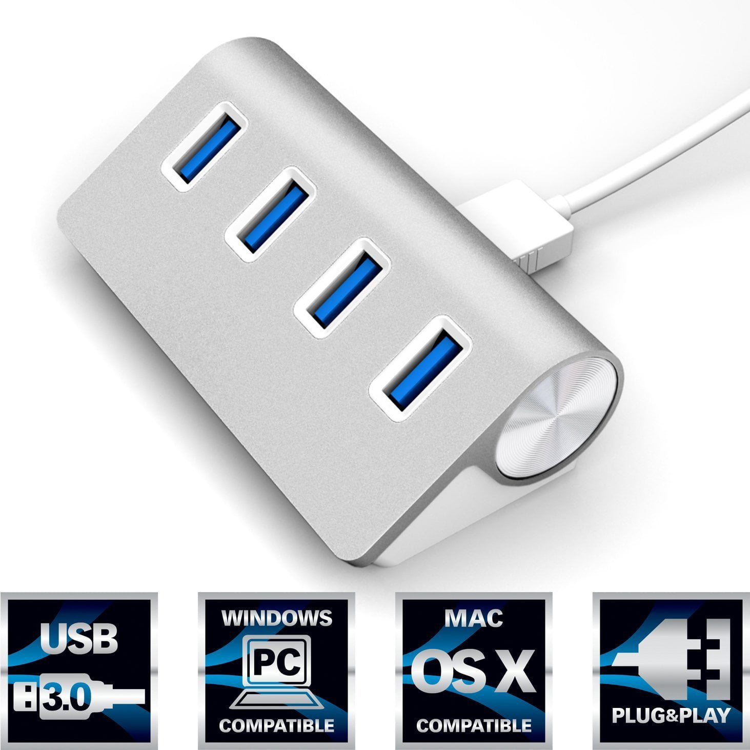 HB-MC3B-R Sabrent USB 3.0 4 Port Mac Hub-Black