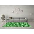 thumbnail image 3 of Ahgly Company Indoor Rectangle Checkered Emerald Green Modern Area Rugs, 2' x 4', 3 of 4