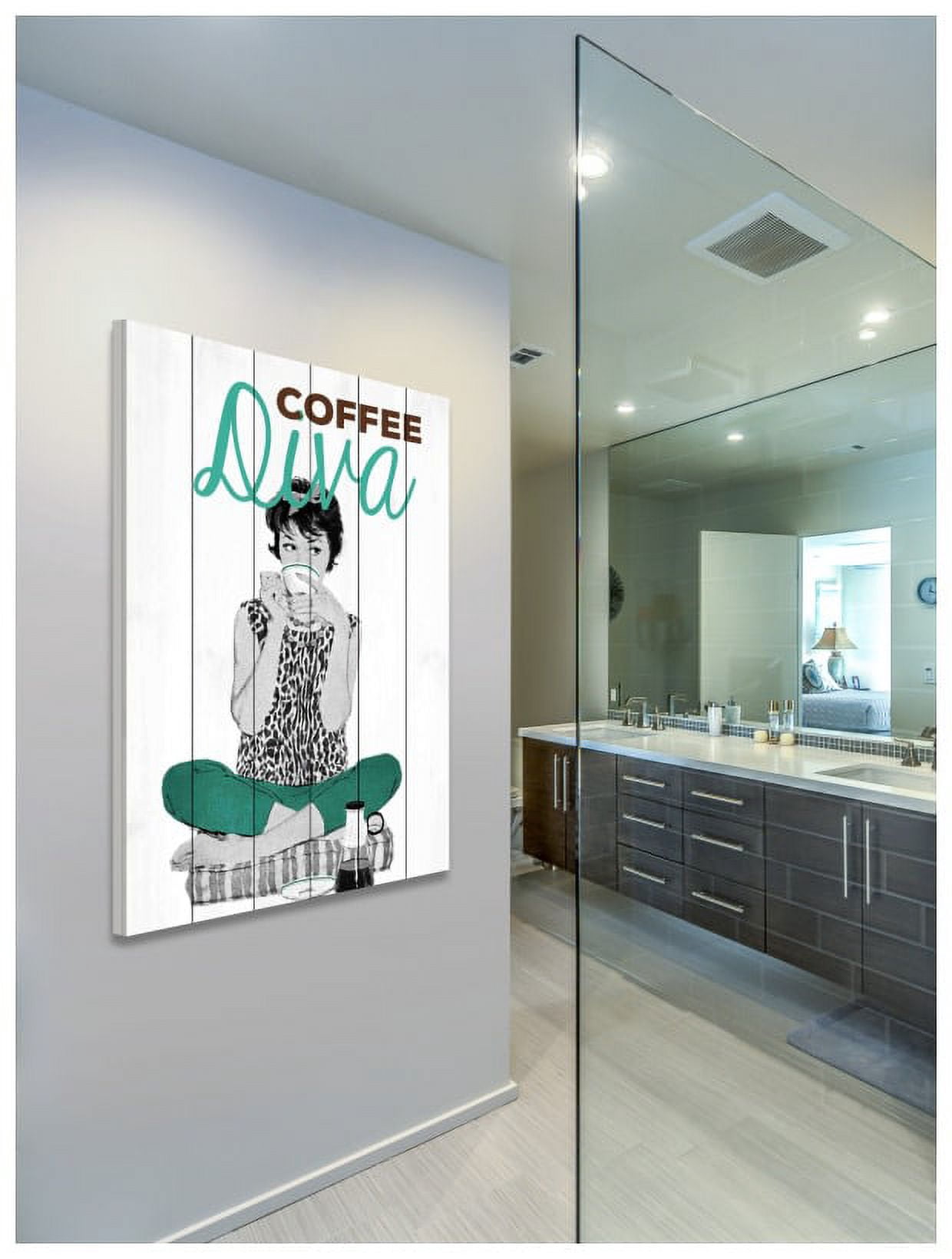 Marmont Hill "Coffee Diva 3" Painting Print on White Wood