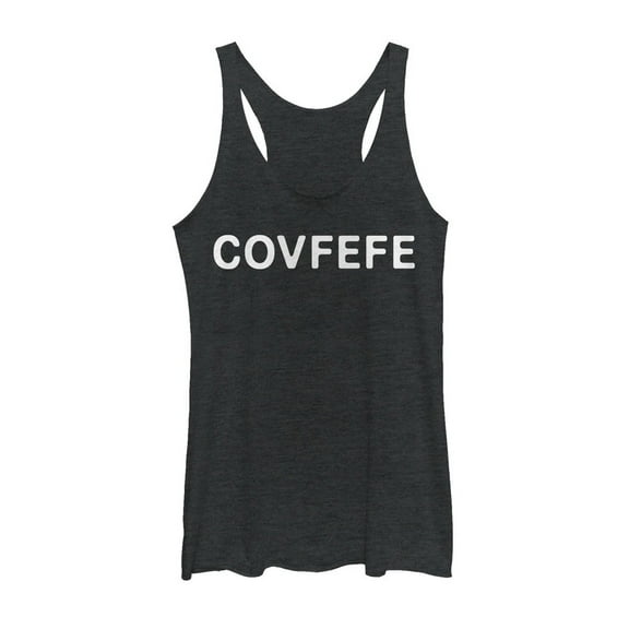 Women's Lost Gods Covfefe Racerback Tank Top Black Heather X Large