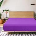 thumbnail image 7 of Super Soft and Durable​​ Microfiber Fitted Sheet, Machine Washable Fitted Bed Sheet with 15 inches Deep Pocket, Full, 54 x 75 inches, Purple, 7 of 7