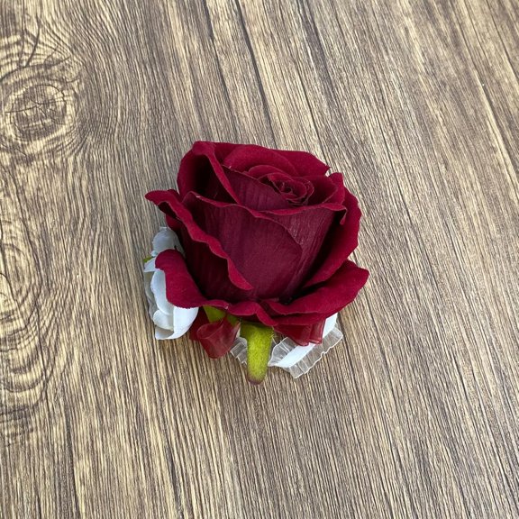 Wedding Rose Boutonniere with Pins for Groom Groomsman(B 07)