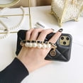thumbnail image 4 of Street Fashion iPhone 13 Pro Max con funda de correa de mano de perla, elegante y lujosa funda de teléfono de piel sintética antiarañazos y absorción de golpes para iPhone 13 Pro Max Vhermosa CW-CC446, 4 of 8