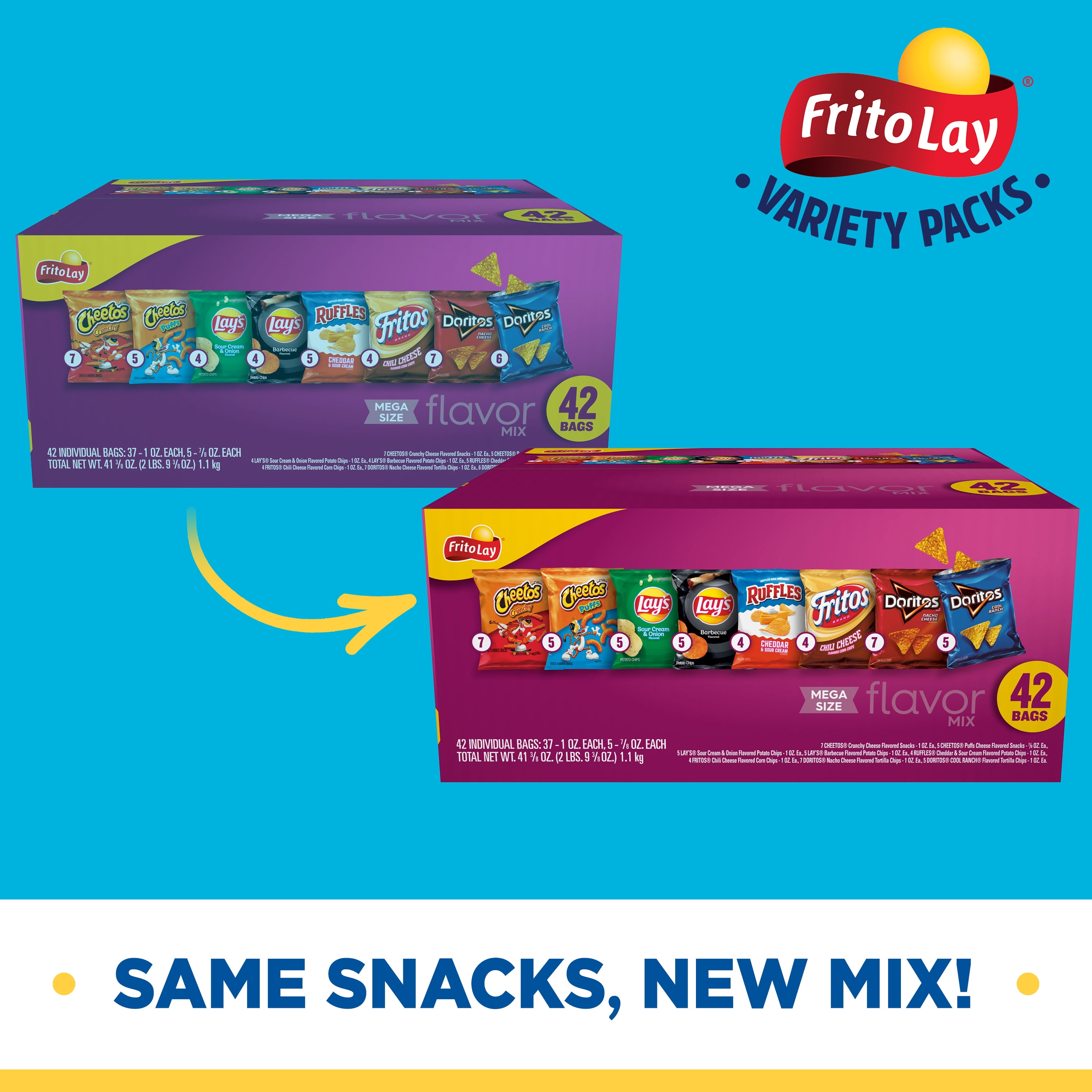 Frito-Lay Flavor Mix Variety Pack, Assorted Individual