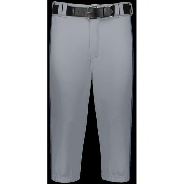 Russell R21LGM.B9N.3XL Adult Piped Diamond Series Knicker 2.0 Pant, Baseball Gray & Navy - 3XL