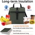thumbnail image 2 of Roll top Reusable Lunch Box with Adjustable Shoulder Strap,Olive Green, 2 of 7