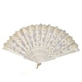 thumbnail image 1 of Japanese Cherry Folding Fans, Plastic & Embroidered Fabric, Compact Portable, for Room Decor/Dance/Summer Cooling, Realistic Patterns, 1 of 1