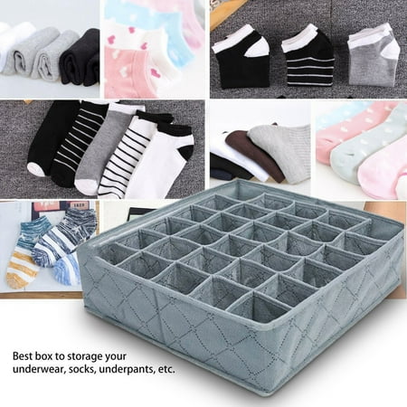 30 Cell Foldable Bamboo Charcoal Underwear Socks Drawer Organizer