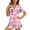 Multicolor*4 Pajama Sets for Women, variant on TARIENDY Cute Pajama Sets for Women Shorts and Button Down Tops Lounge Set Pjs Short Sleeve 2 Piece Graphic Sleepwear Multicolor*12 XXL