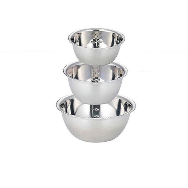 Juego de cuencos para mezclar, cuencos de acero inoxidable para hornear, cocinar, preparar ensaladas y alimentos.