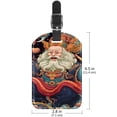 thumbnail image 6 of Square 2Pack PU Leather Chinese God of Wealth Cruise Luggage Tag with Privacy Cover and Name ID Tag for Travel Handbags Backpacks Luggage Tags, 6 of 6