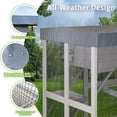 thumbnail image 5 of AENKYO 70.5'' H Outdoor Catio Cat Enclosure with Waterproof Roof, 6 Platforms, 2 Napping Houses, Cat House for Multiple Cats, Gray, 5 of 10