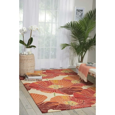 Nourison Fantasy Floral Sunset 5' x 7'6" Area Rug, (5x8)