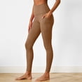 thumbnail image 2 of felwors High Waisted Leggings with Pockets Women, Full Length Capri Buttery Soft Stretchy Yoga Pants (Khaki, M), 2 of 9