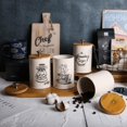 thumbnail image 3 of Youeon Small Canister Sets for Kitchen Counter, 25 Oz Coffee Sugar Tea Canister Set, Metal Vintage, 3 of 9