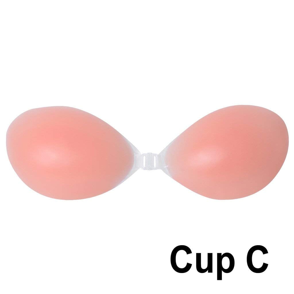 Silicone Alley Sexy Invisible Strapless Push-Up Bra / Nude Clear