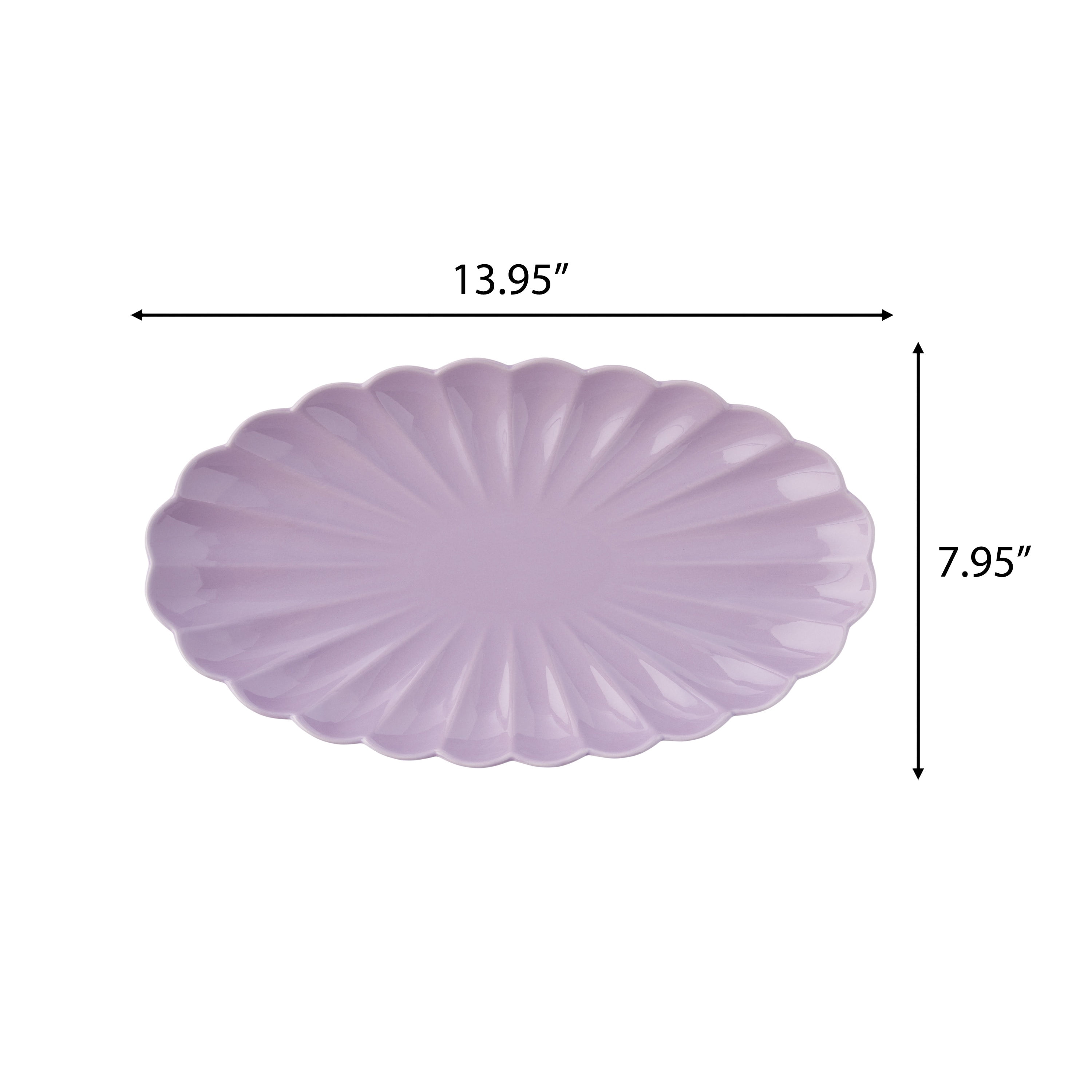 The Pioneer Woman Colette Stoneware 14-inch Serving Tray, Purple