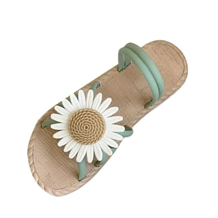

ZHAGHMIN Womens Casual Sandals Women Beauty Comfort Cute Daisy Summer Footwear Versatile Beach Flower Slippers Knee High Sandals For Women Wedge Sandals For Women Size 7 Womens Studded Jelly Flip Fl