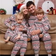 thumbnail image 1 of Christmas Pyjamas for Family Mother Father Kids Matching Outfit Elk Print 2 Pieces Suit Sleepwear Baby Romper Xmas Family Look, 1 of 4