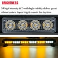 thumbnail image 3 of 28" 54 LED Strobe Light Bar, Emergency Warning Lamp, Traffic Flash Work Light, 7 Kinds of Flashing Models, Amber & White, 12V, 3 of 9