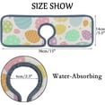 thumbnail image 4 of 3Pcs SKYSONIC Faucet Absorbent MatColored Easter Eggs Dots Washable Counter Drying Pads Behind Faucet, 4 of 7