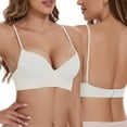 thumbnail image 1 of Bra categoryWomen's Low Back Bra Wire U Shaped Backless Bra Convertible Spaghetti Strap Seamless Sleeping Bralette, 1 of 7