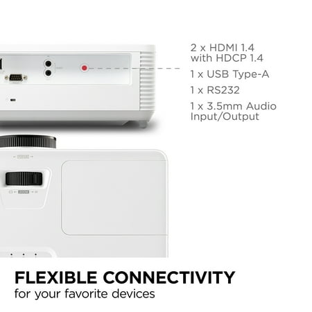 ViewSonic - Home and Office PA503HD 1080P DLP Projector - White