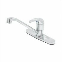 T&S Brass - Single Lever Faucet, 9'' Spout, Swivel Base, Flex Supplies, 10'' Deckplate