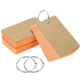 thumbnail image 1 of Unique Bargains 3.5' x 2' Blank Flash Cards with Rings Study Cards Index Cards Note Card Pre Hole Punched, Orange 150 Pack, 1 of 5