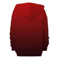 thumbnail image 4 of Women's Gradient Color Zipper Hoodie, Half Zip Stand Collar Pullover with Pocket, Oversized Casual Long Sleeve Sweatshirt for Streetwear, Daily Wear and Outdoor Activities Red S, 4 of 7