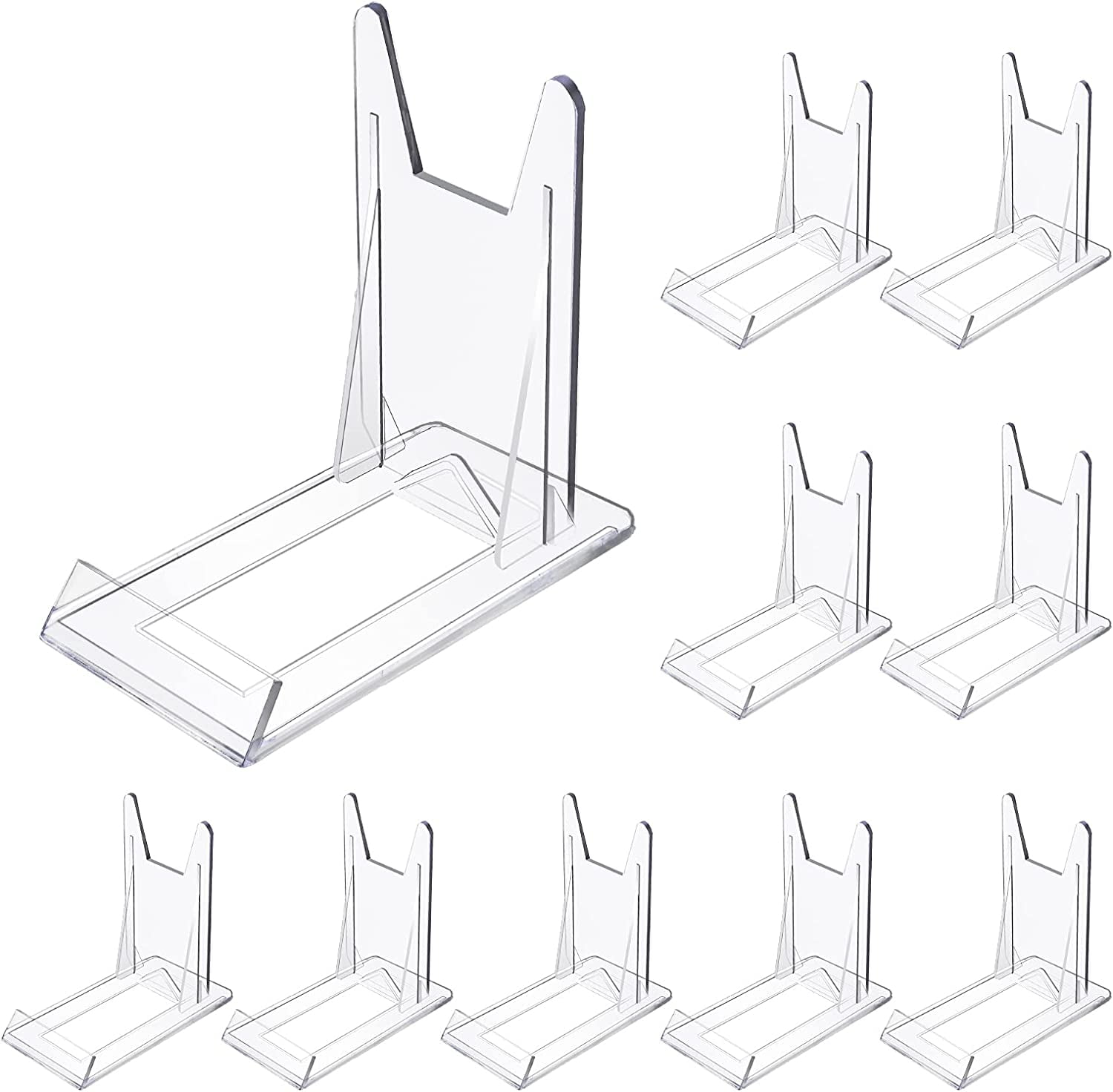 Juego de 10 mini soportes de exhibición de acrílico transparente ...