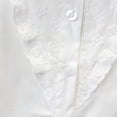 thumbnail image 6 of FAVIPT Back to School Shirts for kids Girls Summer Cotton Lace Trim Collar Puff Short Sleeve Blouse Casual Solid Button Shirt White,5-6 Years, 6 of 9