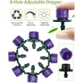 thumbnail image 2 of 200Pcs 1/4 Pouce Réglable micro Goutte à Goutte Système d'Irrigation Tête d'Arrosage (Violet), Dispositif Anti-Obstruction Émetteur Goutte à Goutte, Fournitures de Jardin Rouge, 2 of 5