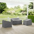 thumbnail image 2 of Afuera Living 3-Piece Vinyl/Heavy Gauge Patio Loveseat Cover Set in Gray, 2 of 8