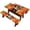 Cat and Maple, variant on Fall Pumpkins Picnic Table Cover with Bench Covers Elastic Fitted Outdoor Camping Essentials, Travel Accessories Table and Seat Covers for Patios, Yards 72x30in